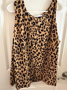 Nine West Leopard A-Line Skirt in Tan and Black